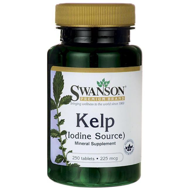 Swanson SeaKelp 225mcg (250)tab - Elixír Biobolt