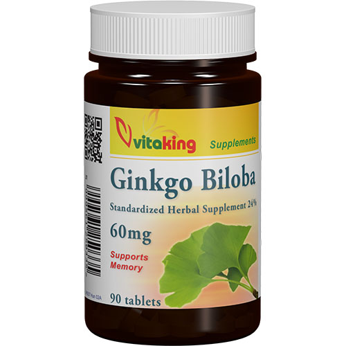 Vitaking Ginkgo Biloba 60mg (90) tab 5 kivonat - Elixír Biobolt